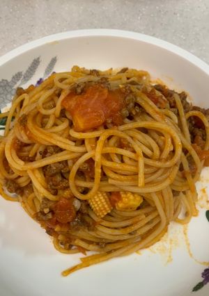 肉醬蕃茄義大利麵 的食譜成品照片