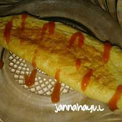 รูปของ Omelete keju (bahan seadanya dan simpel)