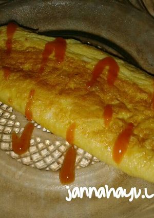 Foto resep Omelete keju (bahan seadanya dan simpel)