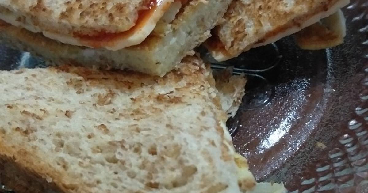  Resep  Sandwich roti  gandum  isi keju  dan telur untuk diet 