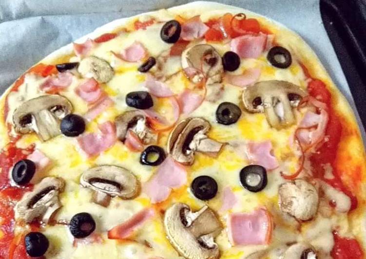 Easiest Way to Make Super Quick Homemade Mushroom pizza