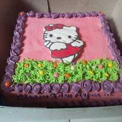 A picture of Cake ultah hello kitty.