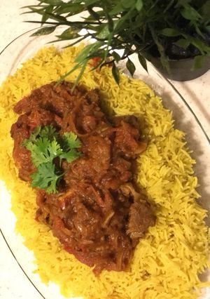 صورة لوصفة رز ولحم بالصوص