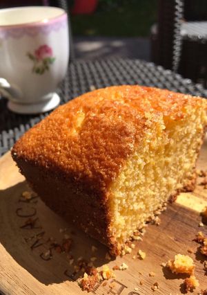 Una foto de Budín de Polenta dulce