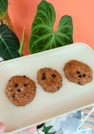 Foto resep Chewy Peanut Butter Choco chips Oats Cookies