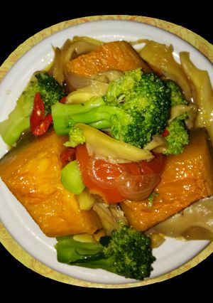 Foto resep Tumis jamur tiram labu kuning