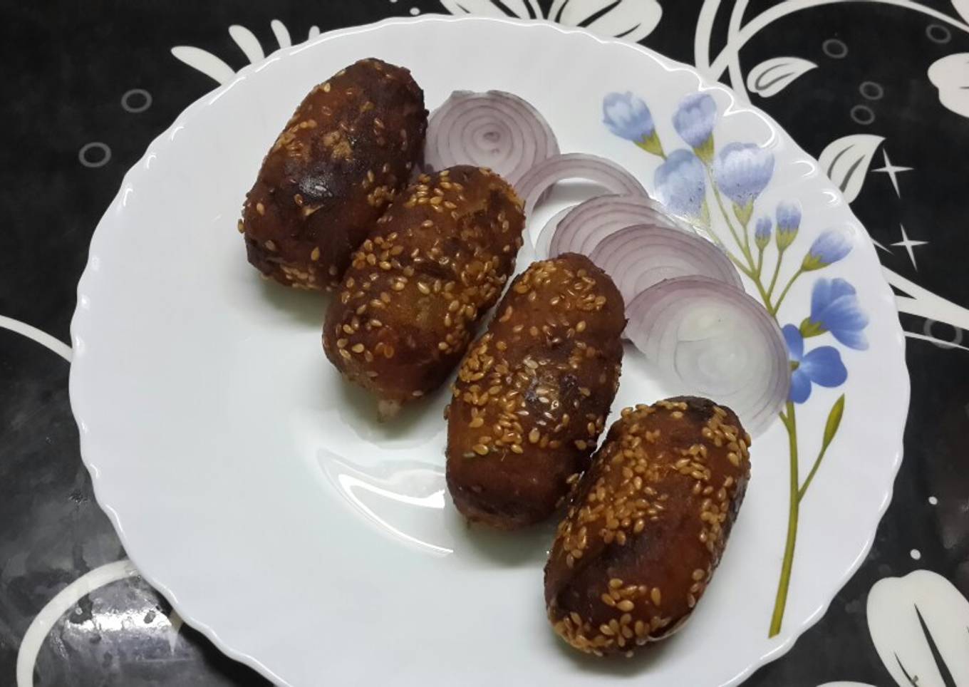 Poha (flattened rice)cutlets