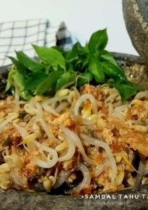 Foto resep Sambal tahu tauge