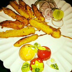 A picture of Baby corn fritters.