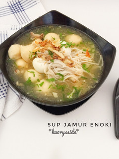 Foto resep Sup Jamur Enoki (#postingrame2_sop)