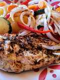 Pechuga de pollo y verduras con estragón