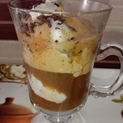 A picture of Italian Affogato coffee dessert.