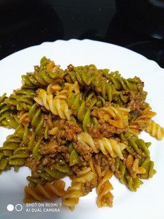Una foto de Pasta vegetal a la boloñesa