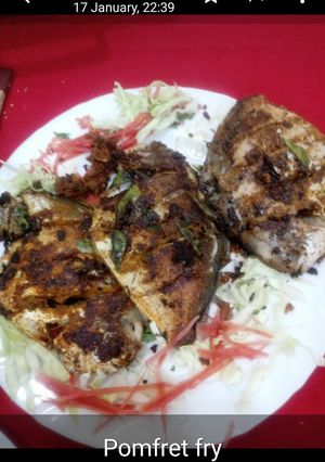 A picture of Pomfret fry.