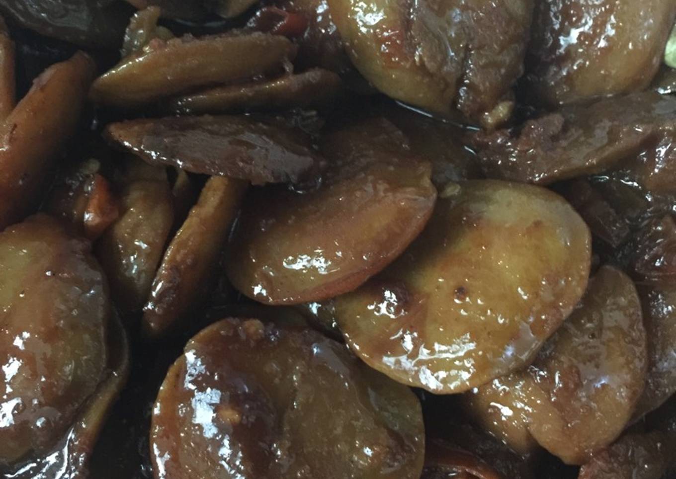 Semur jengkol gurih, manis dan pedes