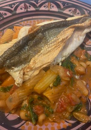 A picture of Meal Prep: Fish, Bean, Vegetables.