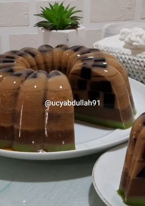 Foto resep 💕PUDING CINCAU KOPI PANDAN