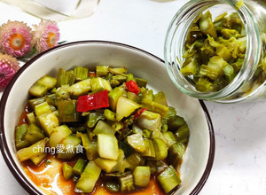 季節限定-自製眷村小菜-涼拌衝菜 的食譜成品照片