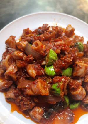 Foto resep Sambal Asin Cumi Pete