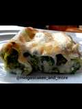 Cannelloni gefüllt mit Spinat und körnigem Frischkäse