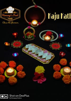 A picture of Kaju katli.