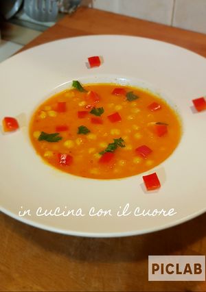 Foto di Zuppa ceci e peperoni rossi ♡