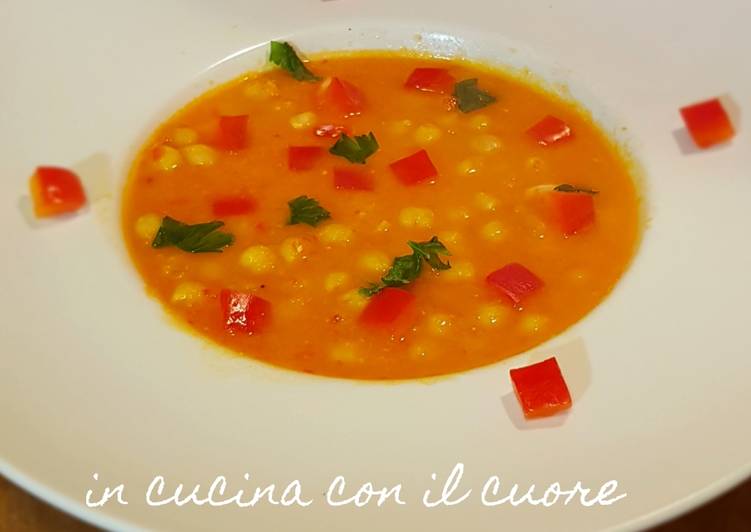 Zuppa ceci e peperoni rossi ♡
