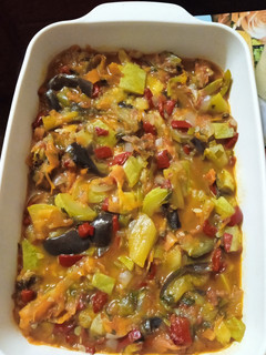 Una foto de Ratatouille con verduras de estación a mi manera