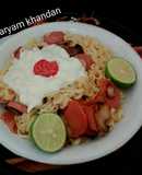 نودل با کوکتل و قارچ و پنیر ورقه ای پیتزا 🍜