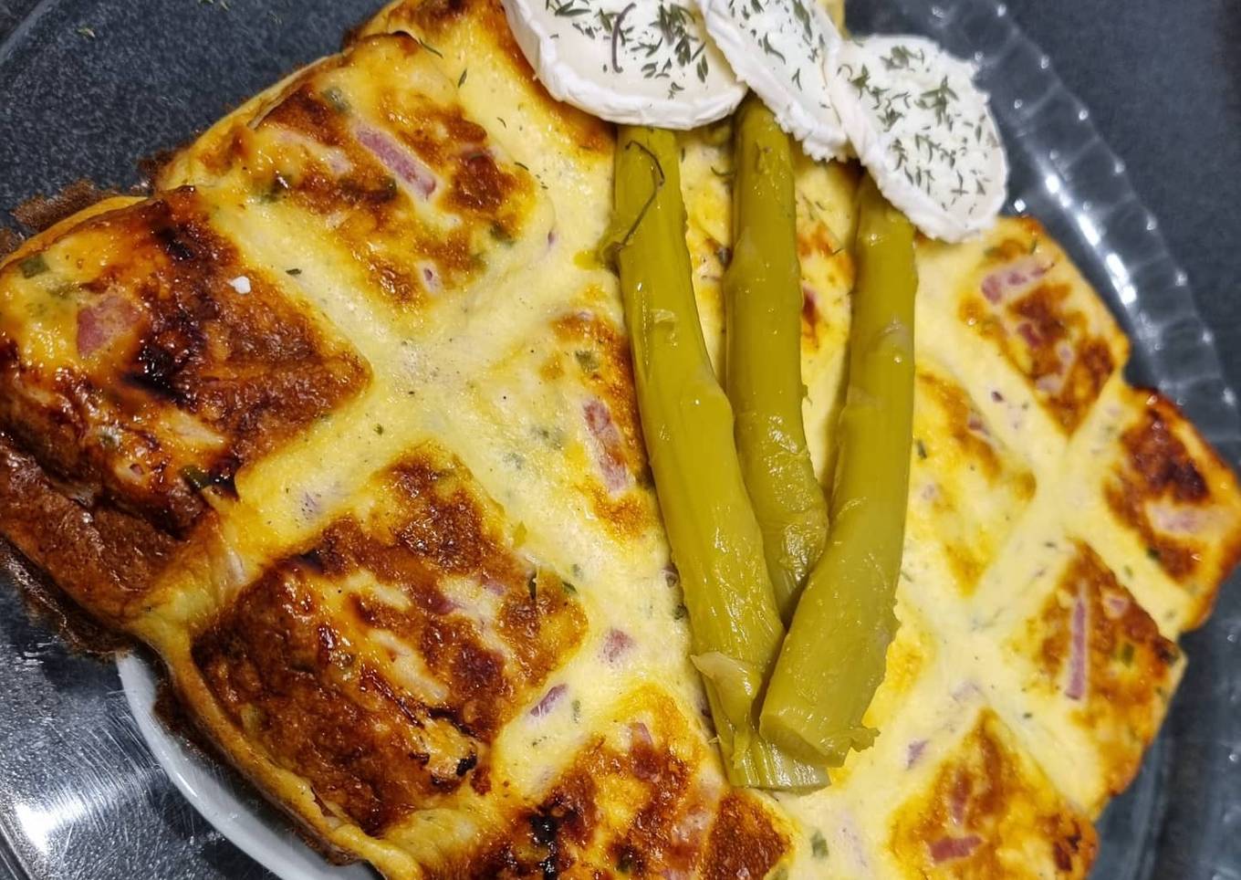 Quiche sans pate aux asperges