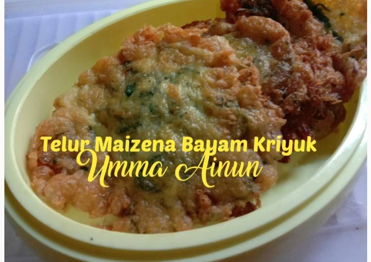 Resep 19) Telur Maizena Bayam Kriuk, Enak Banget