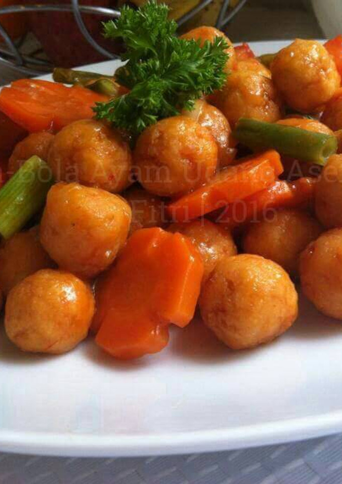 Foto resep Bola-Bola Ayam Udang Asem Manis