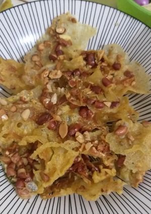 Foto resep Resep peyek kacang teri medanno telurno santan
