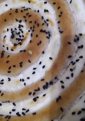 صورة لوصفة الكيكه الحلزونيه او المالحة
