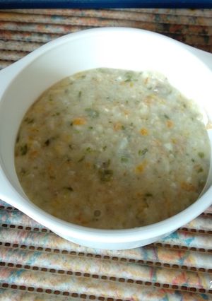 Foto resep Nasi Tim Santan daging cincang (12month +)