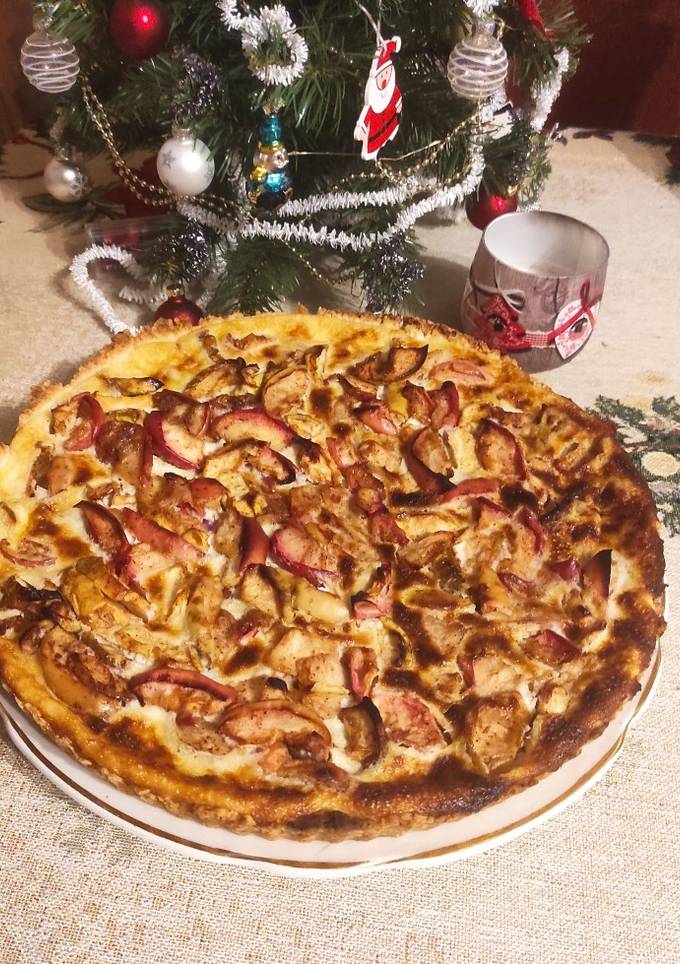 Яблучний тарт з яблуками та сиром 😋