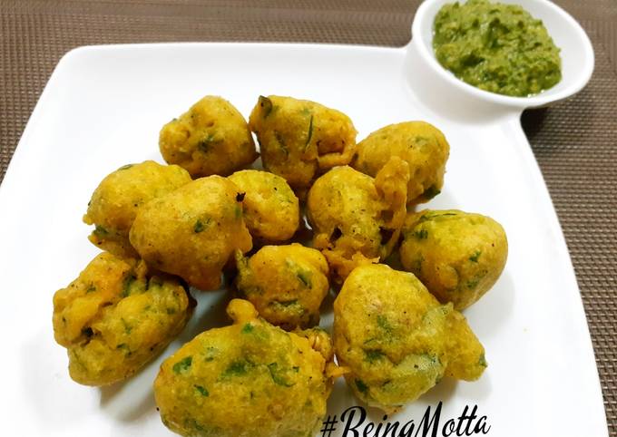 Green Garlic Methi Pakora Recipe by Jasmin Motta _ #BeingMotta - Cookpad