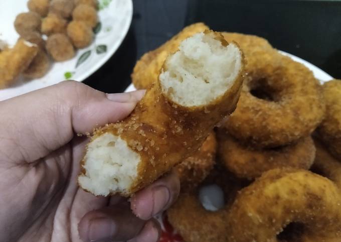 Donut 2 Bahan (tiada yis Dan tidak perlu uli)