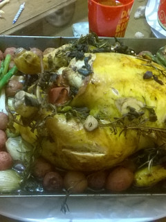 Una foto de Pollo al horno con romero