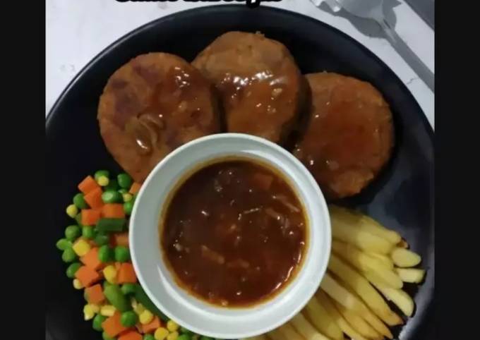 Standar Resep praktis memasak #411. Steak Tempe Sauce Barbeque dijamin lezat