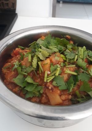 A picture of Shivratri special Lauki aur aloo ki sabji.