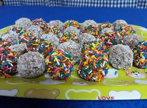 Una foto de Trufas de galletitas María