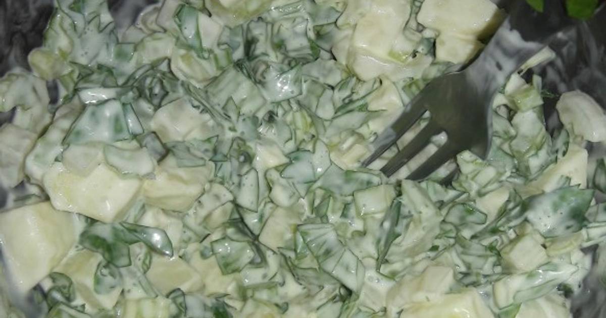 Ensalada de apio manzana y crema