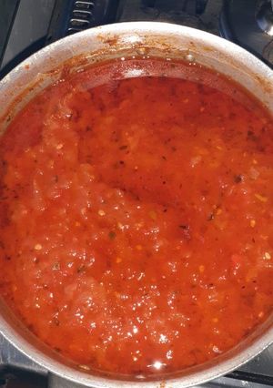 Una foto de Salsa para pizza