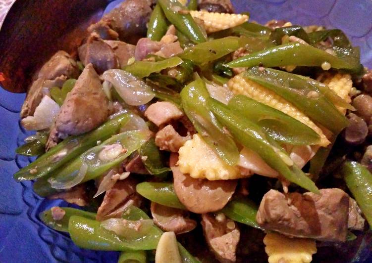 Resep Tumis BuBaTiLa (buncis, baby corn, ati ampela), Enak