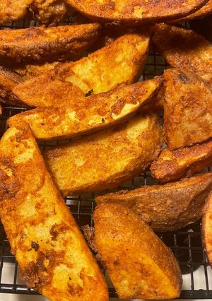 A picture of Copycat KFC potato Wedges.