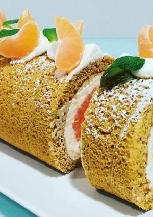 Una foto de Brazo de gitano con mandarinas