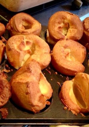 A picture of Yorkshire puddings.