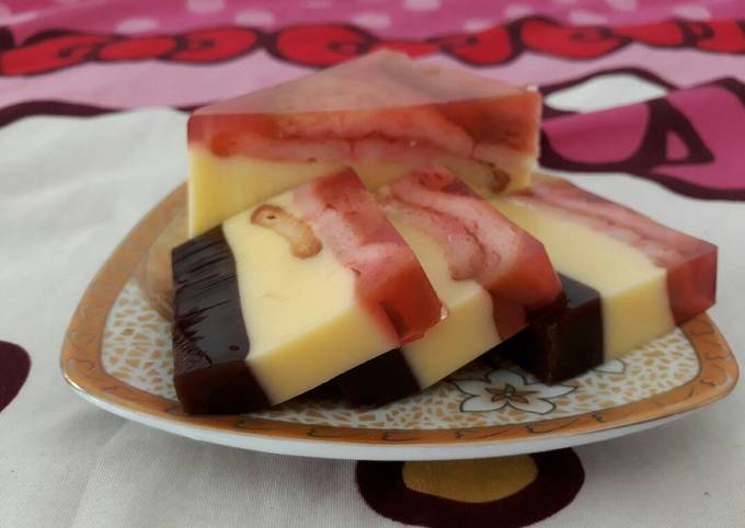 Resep Puding marie 3 lapis oleh niken - Cookpad