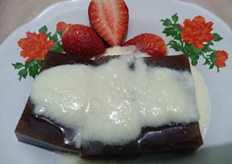 Puding Chocolatos Dengan Vla Susu